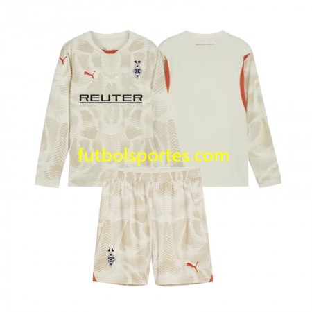 Camiseta Borussia Monchengladbach Portero Niño Primera Equipación 2024/2025 Manga Larga